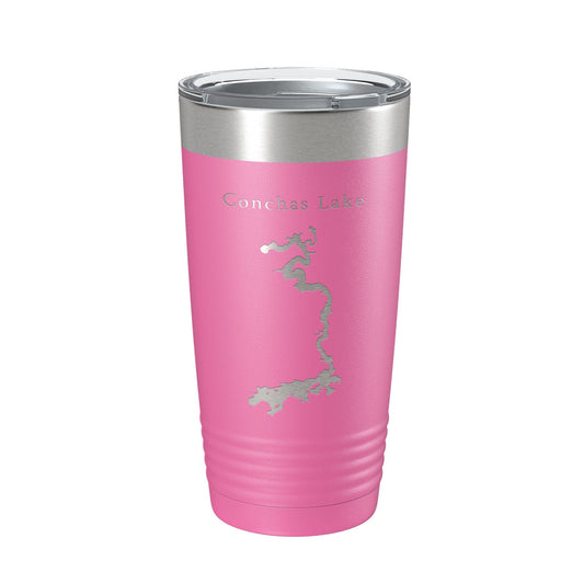 Conchas Lake Map Tumbler Travel Mug Insulated Laser Engraved Coffee Cup New Mexico 20 oz